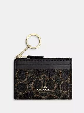 NWT Coach! Mini Skinny Id Case In Loved Signature Canvas 🖤